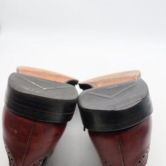 Allen Edmonds Lexington Men's 10.5 Burgundy Cap Toe Brogue Dress Oxford USA - Picture 11 of 11